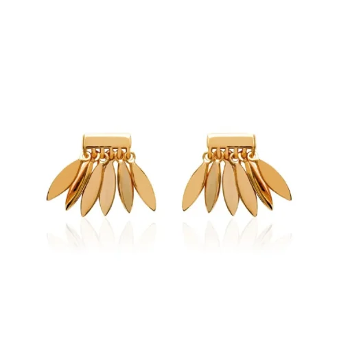 Boucles d'oreille femme plaqué or - Y545400