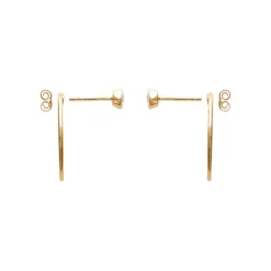 Boucles d'oreille femme plaqué or blanc serti clos - Y5463Z0