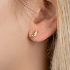 Boucles d'oreille femme plaqué or - Y530300