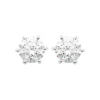 Boucles d'oreille mixte argent rhodié blanc serti griffe - Z0YZ5366Z