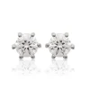 Boucles d'oreille mixte argent rhodié blanc serti griffe - Z0YZ5365Z