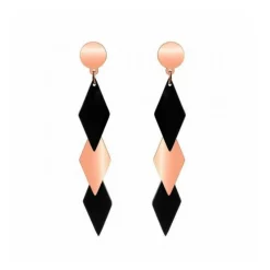 Boucles d'oreilles Angèle M B1816-ORROSE - Acier Doré