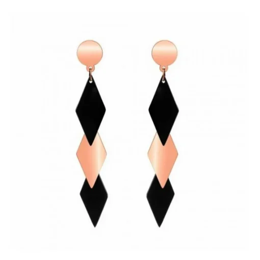 Boucles d'oreilles Angèle M B1816-ORROSE - Acier Doré