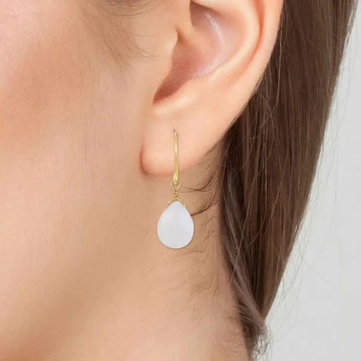 Boucles d'oreilles Angèle M B2499-ROSE - Acier Doré