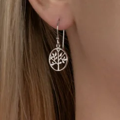 Boucles d'oreilles Arbre de vie Pendantes Argent Maison de la Bijouterie W4U0U00