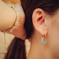 Boucles d'oreilles Blima en pierres Labradorite