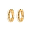 Boucles d'oreilles créoles plaqué or fantaisie 20mm Maison de la Bijouterie Y663W00