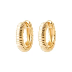 Boucles d'oreilles créoles plaqué or fantaisie 20mm Maison de la Bijouterie Y663W00