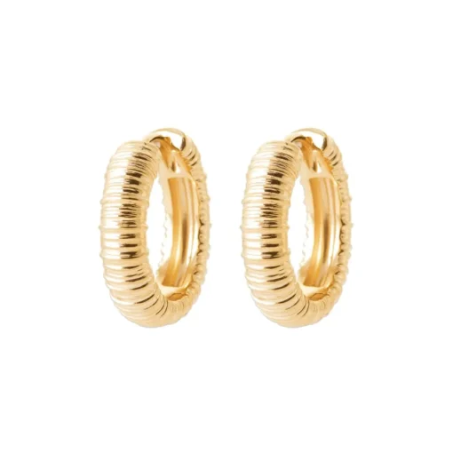 Boucles d'oreilles créoles plaqué or fantaisie 20mm Maison de la Bijouterie Y663W00