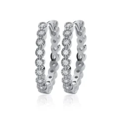Boucles d'oreilles créoles argent fantaisie 19mm Maison de la Bijouterie Z6Z33Z0