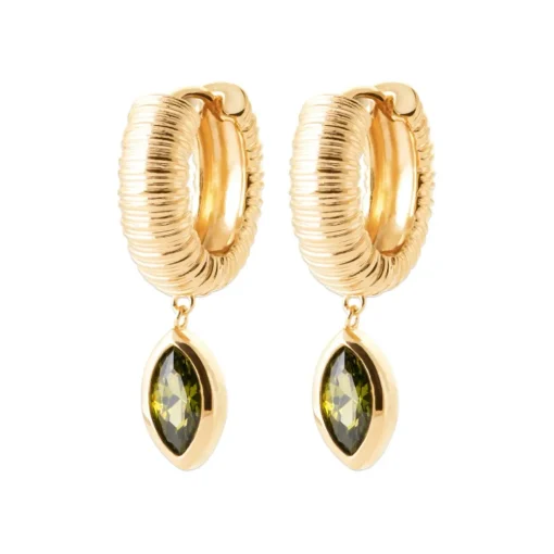Boucles d'oreilles créoles plaqué or fantaisie 15mm Maison de la Bijouterie Y663V50