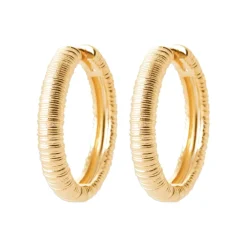 Boucles d'oreilles créoles plaqué or fantaisie 30mm Maison de la Bijouterie Y663600