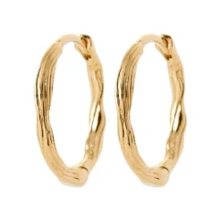 Boucles d'oreilles créoles plaqué or fantaisie 16mm Maison de la Bijouterie Y656Y00