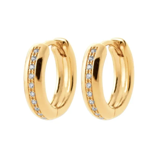 Boucles d'oreilles créoles plaqué or fantaisie 15mm Maison de la Bijouterie Y656ZZ0