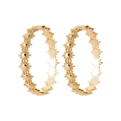Boucles d'oreilles créoles plaqué or fantaisie 30mm Maison de la Bijouterie Y655Z00
