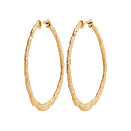 Boucles d'oreilles créoles femme 40mm plaqué or Maison de la Bijouterie Y635040