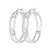 Boucles d'oreilles créoles femme argent rhodié 3 mm - W633500