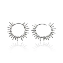 Boucles d'oreilles créoles soleil Argent Maison de la Bijouterie W6YZ500