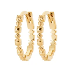 Boucles d'oreilles créoles plaqué or fantaisie 16mm Maison de la Bijouterie Y654300