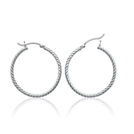Boucles d'oreilles créoles argent 30mm Maison de la Bijouterie Z6ZZ330