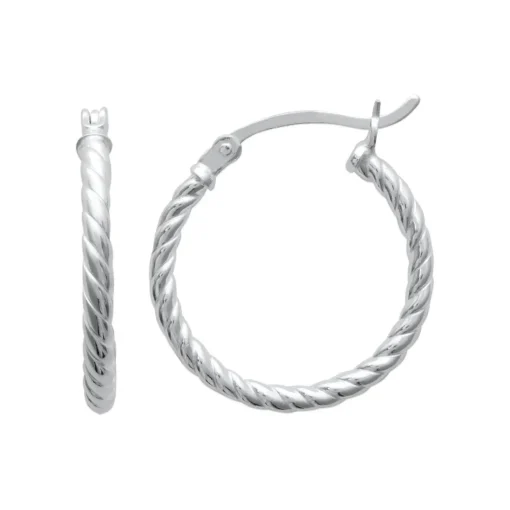 Boucles d'oreilles créoles argent 20mm Maison de la Bijouterie Z6ZZ3Y0
