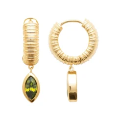 Boucles d'oreilles créoles plaqué or fantaisie 15mm Maison de la Bijouterie Y663V50