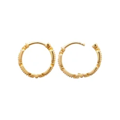 Boucles d'oreilles créoles plaqué or fantaisie 15mm Maison de la Bijouterie Y653ZZ0