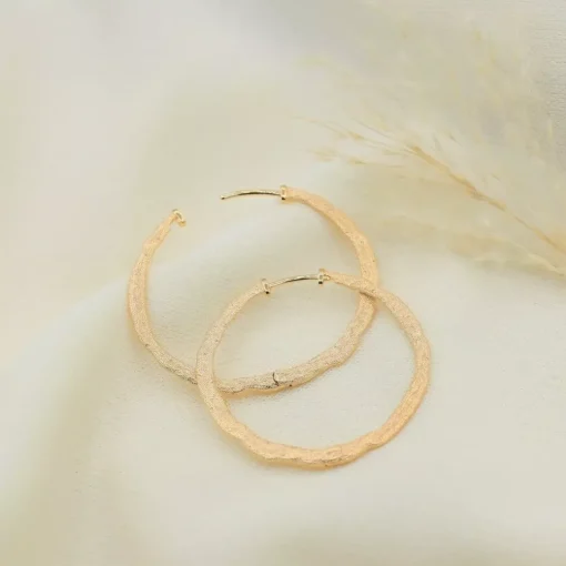 Boucles d'oreilles créoles femme 40mm plaqué or Maison de la Bijouterie Y635040