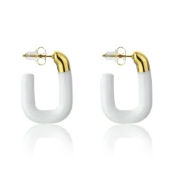 Boucles d'oreilles Emily Westwood EWE23136G - Acier Doré et Blanc