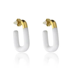 Boucles d'oreilles Emily Westwood EWE23136G - Acier Doré et Blanc