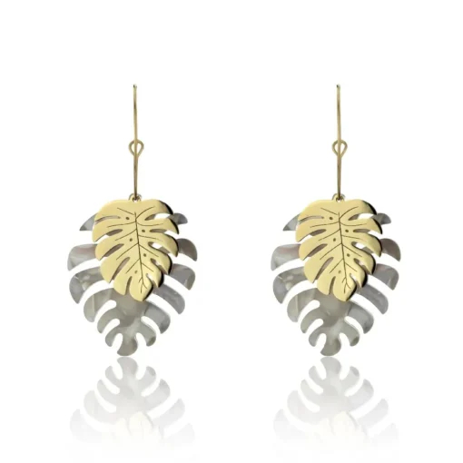 Boucles d'oreilles Emily Westwood EWE23094G - Acier et acrylique Doré et Gris