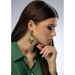 Boucles d'oreilles Emily Westwood EWE23089G - Acier,acrylique Doré et Vert