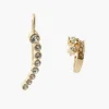Boucles d'Oreilles Femme Balaboosté Set De 2 Bijoux D' Oreilles Avec Strass - 3502456533790 Métal Doré