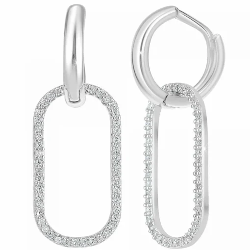 Boucles d'oreilles Femme B2472 en acier argenté