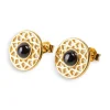 Boucles d'oreilles femme Kosma Paris Dentelle - Doré noir