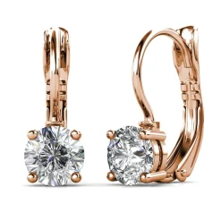 Boucles d’oreilles Femme MYC-Paris Solitaire - DE0008-RG-C Laiton Doré rose