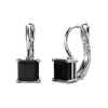 Boucles d’oreilles Femme MYC-Paris Square - DE0007-S-BK Laiton Argent Noir