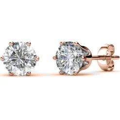 Boucles d’oreilles Femme MYC-Paris Pierres de naissance - DE0357-RG-04 Laiton Doré rose
