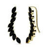 Boucles d’oreilles Femme MYC-Paris - DE0340-G-BK Laiton Doré Noir