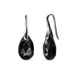 Boucles d’oreilles Femme MYC-Paris - DE0305-S-BK Laiton Argent Noir