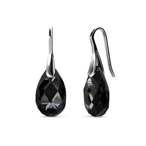 Boucles d’oreilles Femme MYC-Paris - DE0305-S-BK Laiton Argent Noir