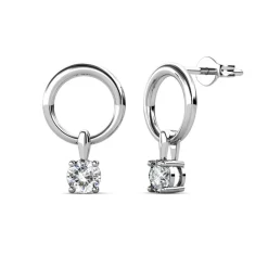 Boucles d’oreilles Femme MYC-Paris Solitaire - DE0141-S Laiton argent