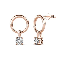 Boucles d’oreilles Femme MYC-Paris Solitaire - DE0141-RG Laiton Doré rose