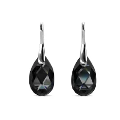 Boucles d’oreilles Femme MYC-Paris - DE0305-S-BK Laiton Argent Noir