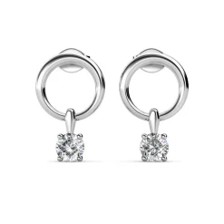 Boucles d’oreilles Femme MYC-Paris Solitaire - DE0141-S Laiton argent