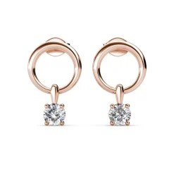 Boucles d’oreilles Femme MYC-Paris Solitaire - DE0141-RG Laiton Doré rose