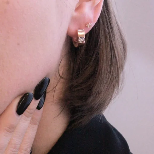 Boucles d’oreilles Femme MYC-Paris - DE0040-RG Laiton Doré rose