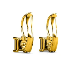 Boucles d’oreilles Femme MYC-Paris Square - DE0007-G-BK Laiton Doré Noir