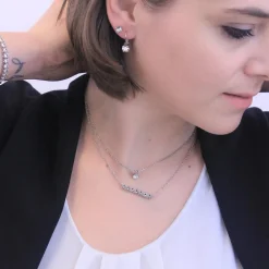 Boucles d'oreilles Femme MYC-Paris Solitaire - DE0065-S Laiton Argent