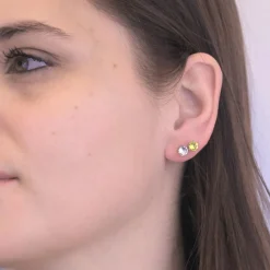 Boucles d'oreilles Femme MYC-Paris Pierres de naissance - DE0357-11 Laiton Argent